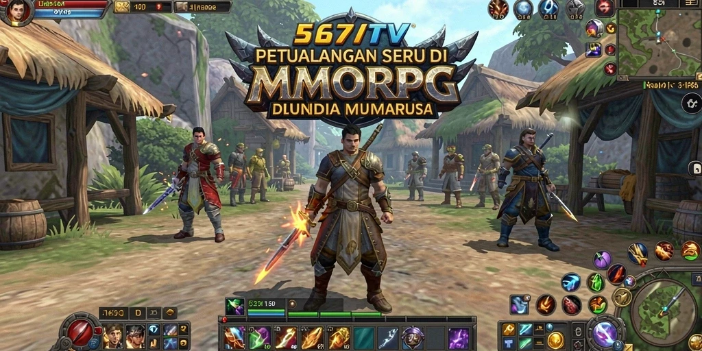 Tampilan gameplay seru dalam dunia MMORPG yang menakjubkan.