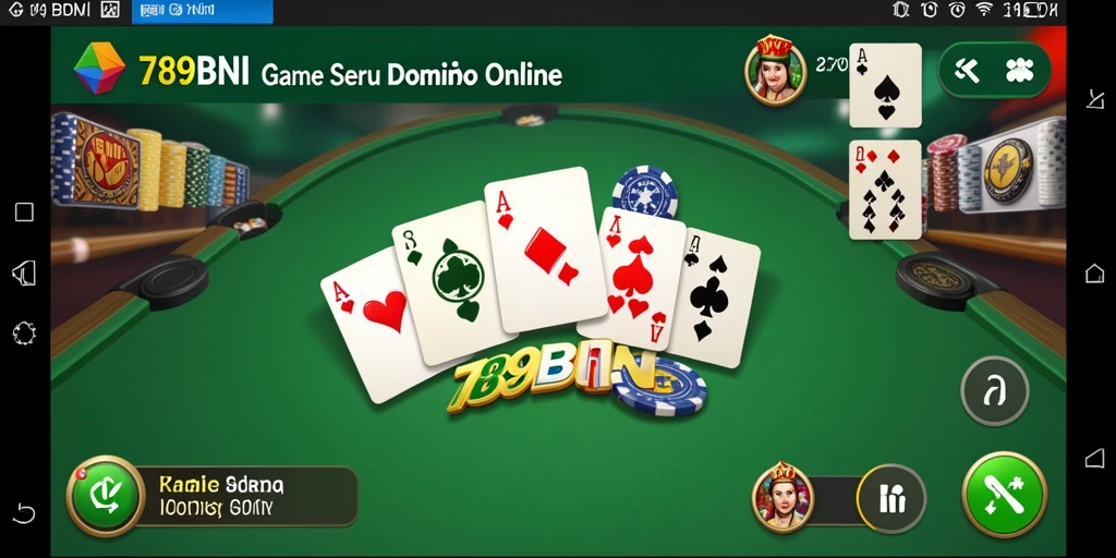 Tampilan gameplay seru domino di 789BNI