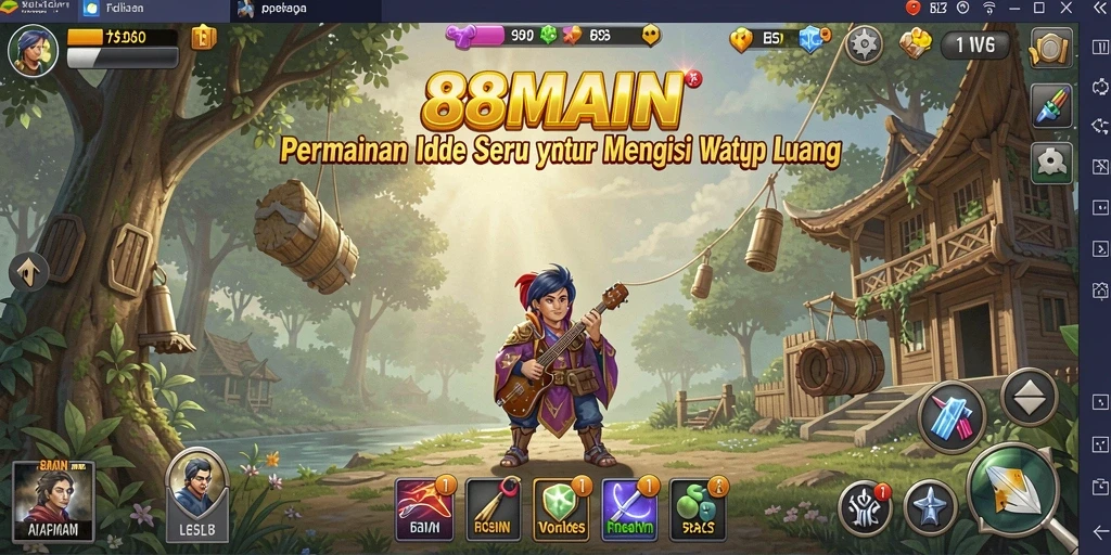 Tampilan utama gameplay 88MAIN yang menarik dan menyenangkan.
