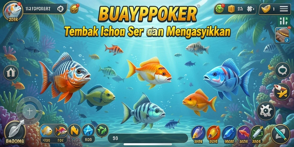 Tampilan gameplay seru di BUAYAPOKER yang penuh aksi menangkap ikan.