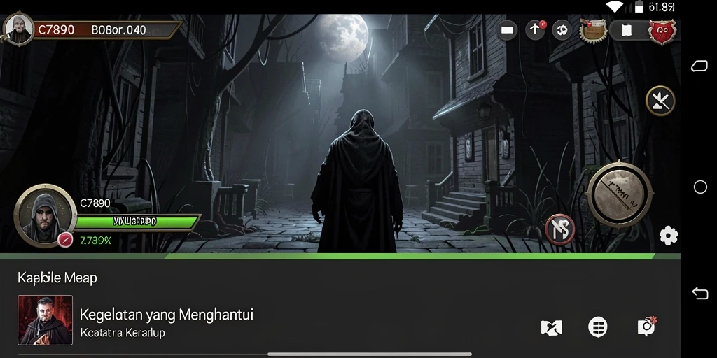 Screenshot gameplay C7890 menampilkan atmosfer mencekam dan momen ketegangan.
