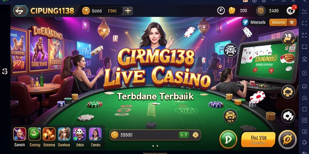 Screenshot gameplay Live Casino CIPUNG138 dengan dealer profesional.