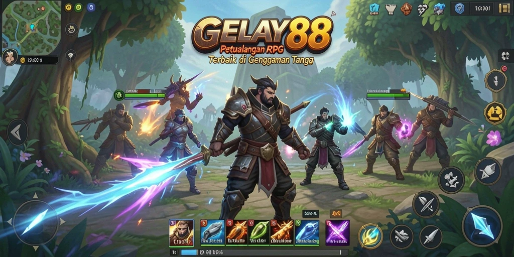 Tampilan gameplay RPG menakjubkan dengan detail grafis yang tinggi.
