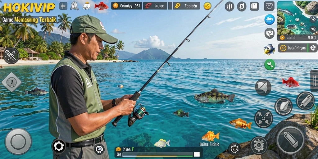 Tangkapan ikan yang menakjubkan dalam gameplay HOKIVIP.