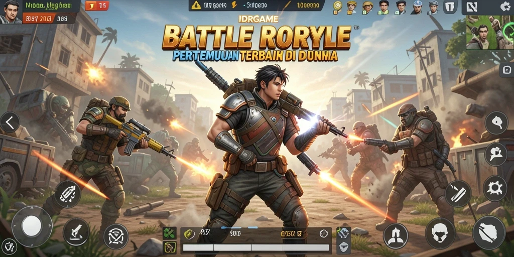 Tangkapan layar IDRGAME menunjukkan aksi mendebarkan dalam pertempuran Battle Royale.