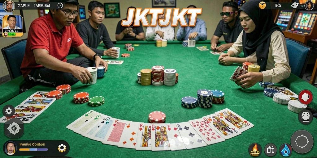 Tampilan antarmuka dan gameplay seru dari JKTJKT.