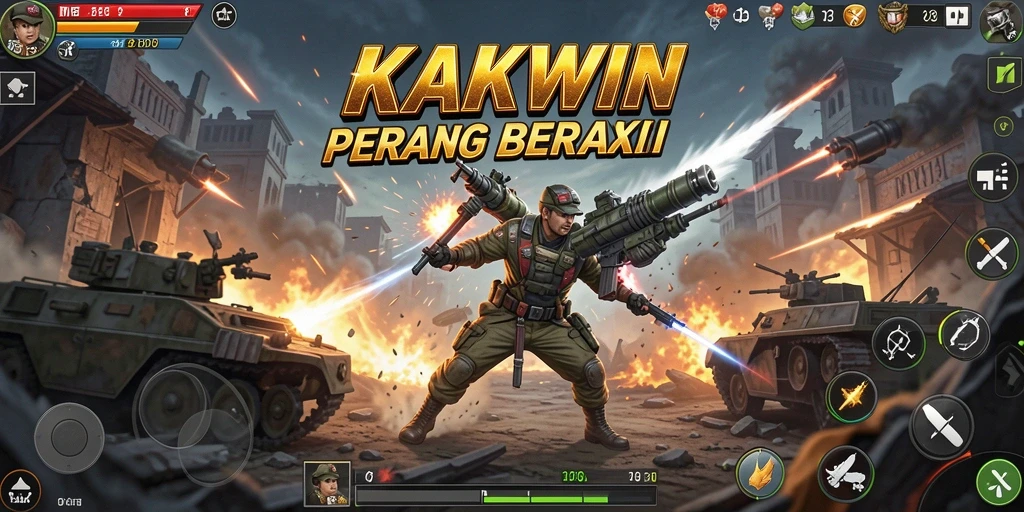 Tampilan karakter KAKWIN dalam aksi seru yang mendebarkan.