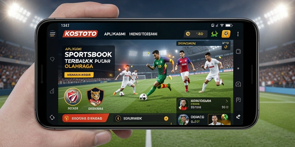 Screenshot KOSTOTO menampilkan antarmuka taruhan olahraga yang menarik.