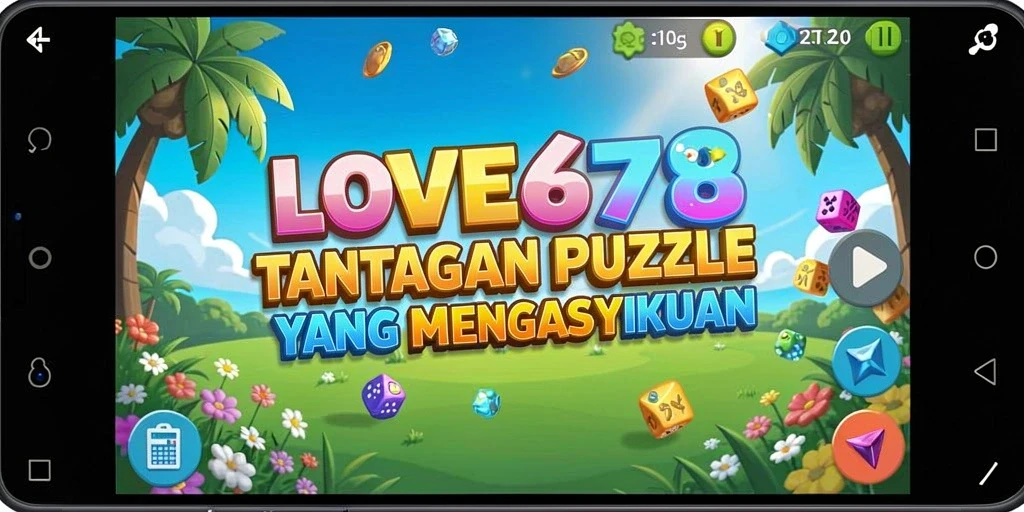 Screenshot gameplay LOVE678 yang menunjukkan tantangan Puzzle.