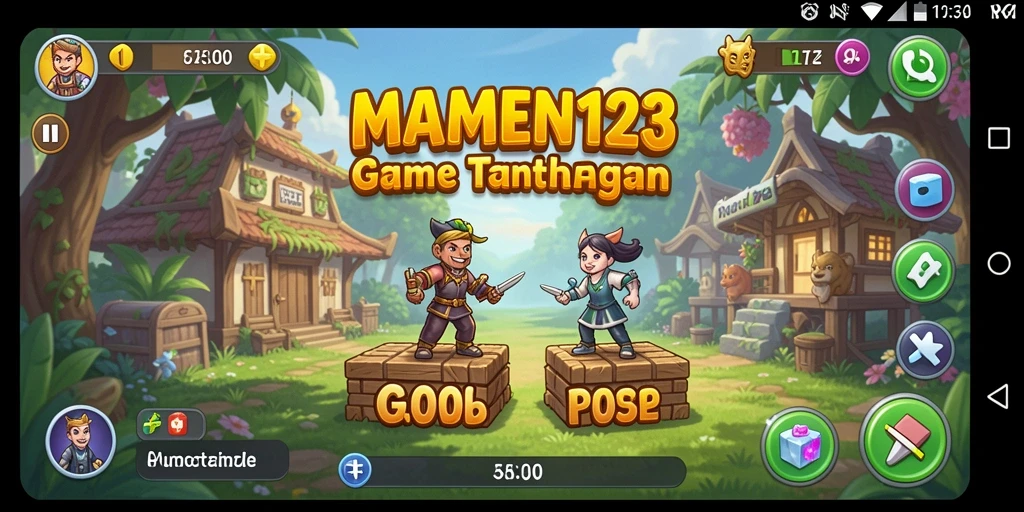 Tampilan gameplay seru dalam permainan Puzzle MAMEN123.