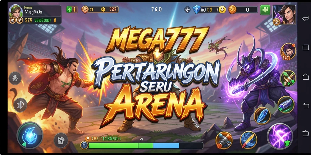 Gameplay seru MEGA777 dengan pertarungan intens dan karakter unik.