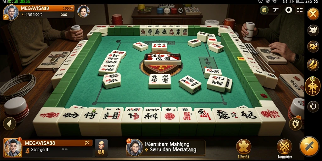 Tampilan gameplay Mahjong yang menarik di MEGAVISA88.