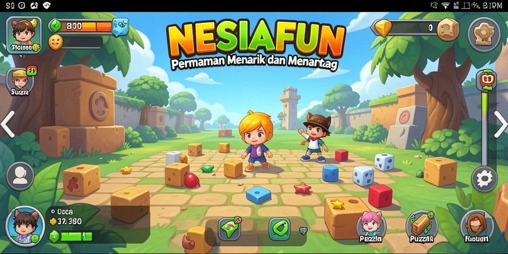 Tampilan gameplay <strong>NESIAFUN</strong> yang seru dan penuh warna.