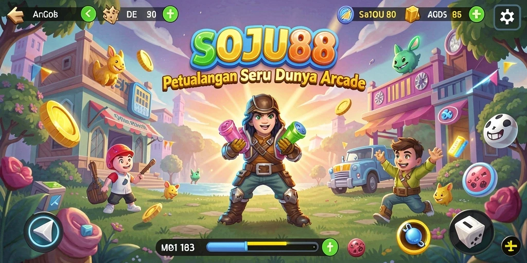 Tampilan gameplay seru dari SOJU88 dengan berbagai tantangan.