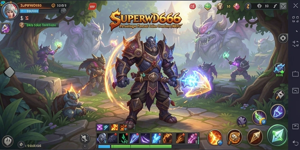 Tampilan gameplay petualangan mendebarkan di dunia ARPG.