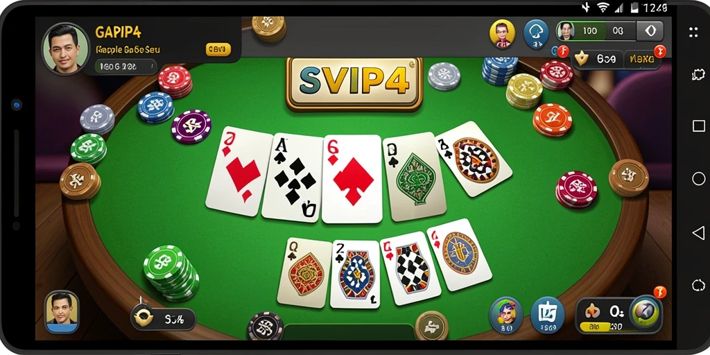 Tampilan gameplay Gaple yang seru dan interaktif dari SVIP4.
