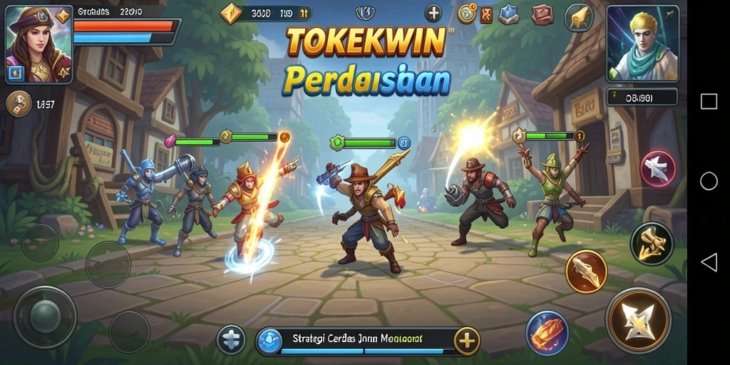 Tangkapan layar gameplay seru dalam TOKEKWIN menampilkan strategi yang dinamis.